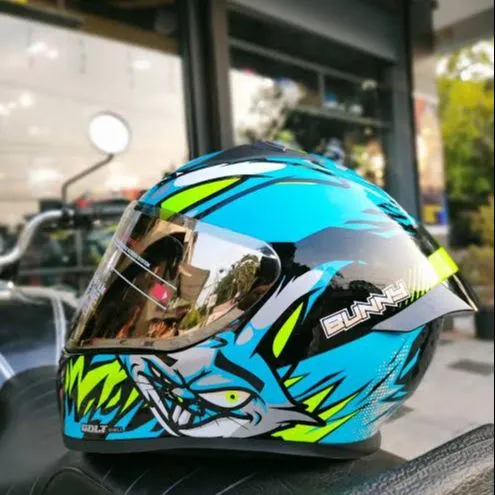 VEGA BOLT BUNNY DOT And ISI Dual Certified Full Face Stylish Helmet All Grafix