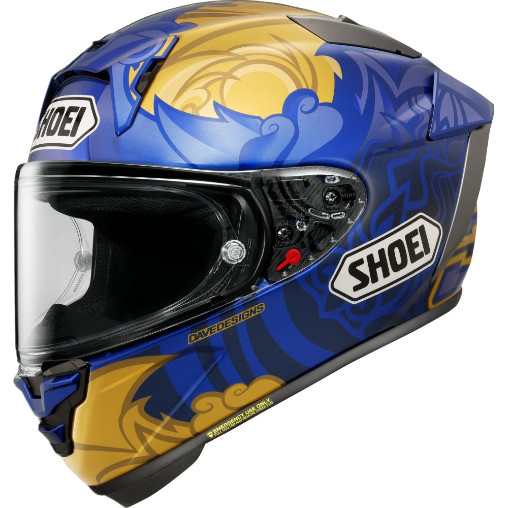 SHOEI Full-Face Moto Helmet X-SPR PRO Marquez Thai TC-2 Blue/Gold 25